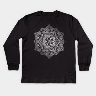 Flower Mandala Ornament Kids Long Sleeve T-Shirt